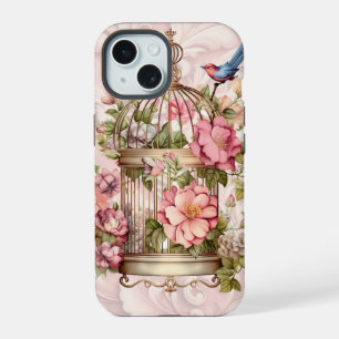 Cage à oiseaux Floral Vintage Romantique Aquarelle
