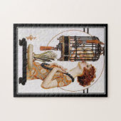 Cage de bébé dame vintage puzzle (Horizontal)