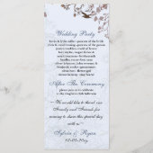 cage d'oiseau bleu floral, programmes de mariage i (Dos)