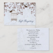 cage d'oiseau rose, inséparables Carte Cadeau (Devant / Derrière)