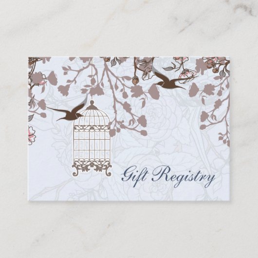 cage d'oiseau rose, inséparables Carte Cadeau (Devant)