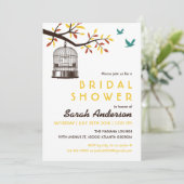 Cage d'oiseaux Brown et jaune Invitation à la douc (Debout devant)