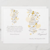 Cage d'oiseaux gris jaune grand programme de maria (Devant / Derrière)