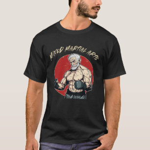 Cage Fighter Papa MMA Oud Man T-shirt