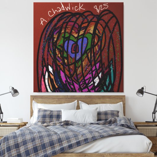 Caged Heart Canvas Afdruk (Insitu (Slaapkamer))
