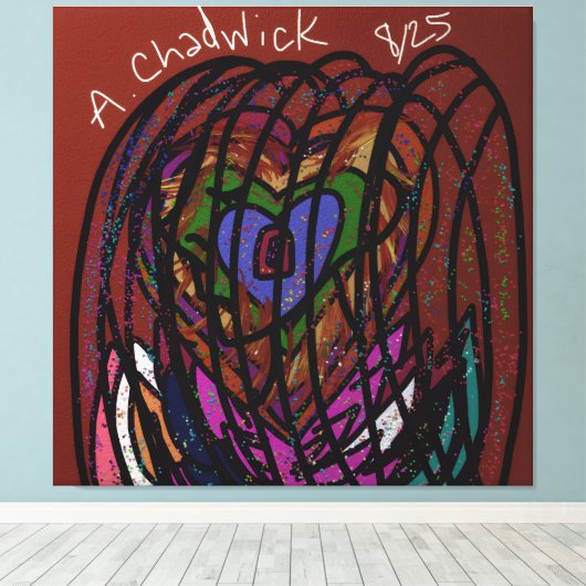 Caged Heart Canvas Afdruk (Insitu (Houten vloer))