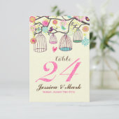 Cages à oiseaux suspendues et numéro de table de f (Debout devant)