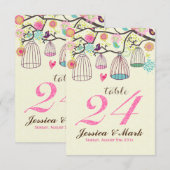 Cages à oiseaux suspendues et numéro de table de f (Devant / Derrière)