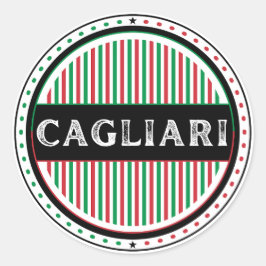 Cagliari City Pride Emblem – Italian Identity Ronde Sticker