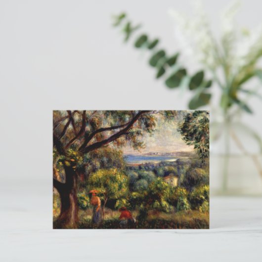 Cagnes Landschap geschilderd door Renoir, Briefkaart (Staand voorkant)