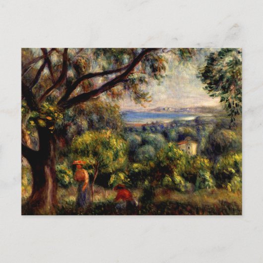 Cagnes Landschap geschilderd door Renoir, Briefkaart (Voorkant)
