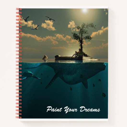 Cahier 3D d'animaux de fantasy surréaliste (Devant)