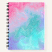 Cahier à aquarelle rose et sarcelle (Devant)