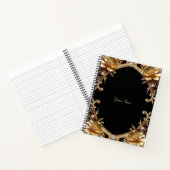 Cahier à cadre doré élégant (Intérieur)