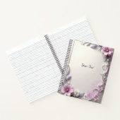 Cahier à cadre floral rose (Intérieur)