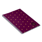 Cahier à carreaux Houndstooth Rose avec Accent Dor (Côté Droit)