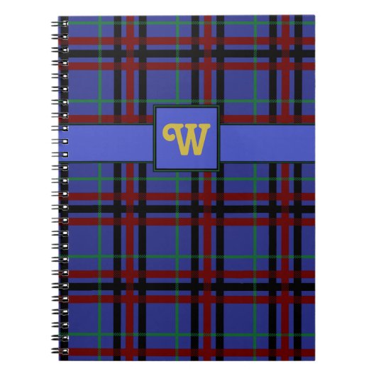 Cahier à carreaux tons de bijoux (Devant)