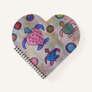 Cahier à coeur Tortues & Cercles
