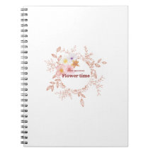 Cahier à couronne florale botanique esthétique