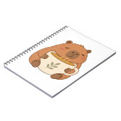 Cahier à couverture de capybara mignon enlaçant un (Côté gauche)