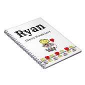 Cahier à couverture en papier cadeau Amour de sour (Côté Droit)