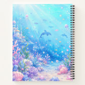 Cahier à couverture rigide avec amis dauphins mign (Dos)