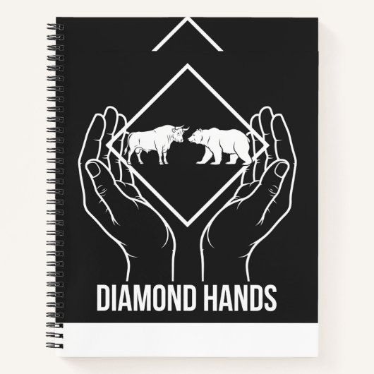 Cahier à couverture rigide Diamond Hands (Devant)