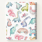 Cahier à croquis monogramme Dino rose mignon (Dos)