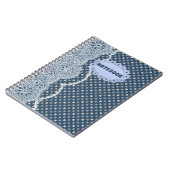 Cahier à dentelle Mandala Bleu (Côté gauche)