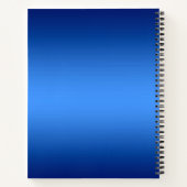 Cahier à embellissement floral bleu blanc (Dos)