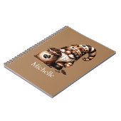 Cahier à Initiales de Nom Monogramme Gnome Café Br (Côté gauche)