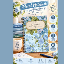 Cahier à la littérature vintage Nivea | Fleurs ble