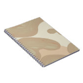 Cahier à lignes de peinture marron – Chic minimali (Côté Droit)
