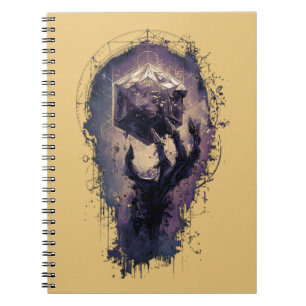 Cahier à main squelettique de magie de rune ésotér