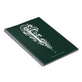 Cahier à monogramme botanique en linogravure Lettr (Côté Droit)
