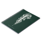 Cahier à monogramme botanique en linogravure Lettr (Côté gauche)