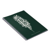 Cahier à monogramme botanique en linogravure Lettr (Côté Droit)