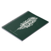 Cahier à monogramme botanique en linogravure Lettr (Côté gauche)