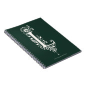 Cahier à monogramme botanique en linogravure Lettr (Côté Droit)