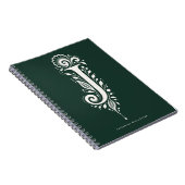 Cahier à monogramme botanique en linogravure Lettr (Côté Droit)