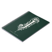 Cahier à monogramme botanique en linogravure Lettr (Côté gauche)