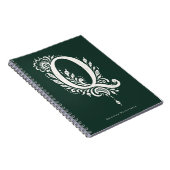 Cahier à monogramme botanique en linogravure Lettr (Côté Droit)
