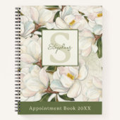 Cahier à monogramme floral Magnolia (Devant)