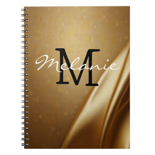 Cahier à monogramme glamour en spirale (Devant)