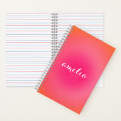 Cahier à monogramme personnalisé – Nom Serif avec (À l'intérieur)