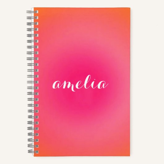 Cahier à monogramme personnalisé – Nom Serif avec (Recto)