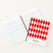 Cahier à motif Argyle rouge et blanc (Intérieur)