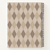 Cahier à motif Argyle tons beige (Dos)