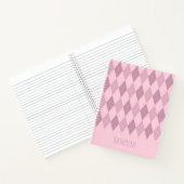 Cahier à motif Argyle Tons Rose (Intérieur)