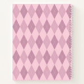 Cahier à motif Argyle Tons Rose (Dos)